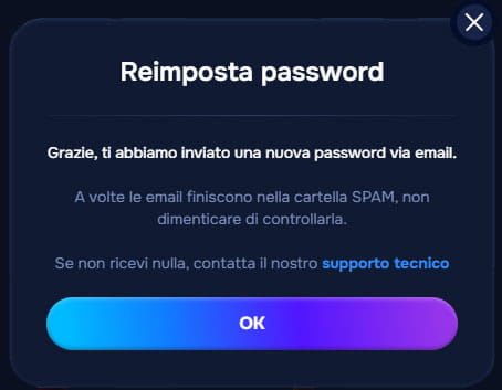 Reimposta password